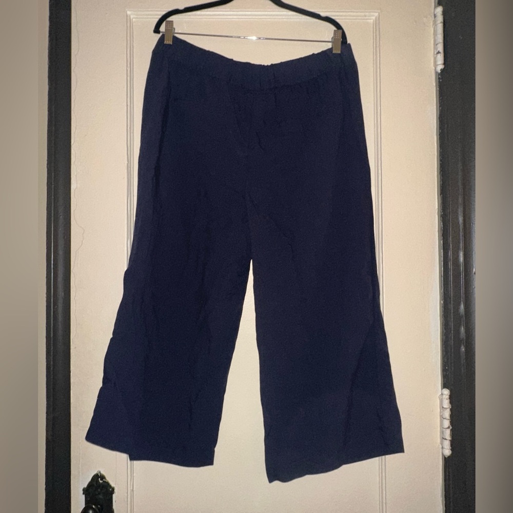 H&M Navy Blue Linen Pants